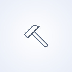 Hammer, vector best gray line icon