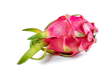Dragon fruit (pitaya, pitahaya) isolated on white background