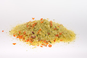 seasoning spices condiment with dehydrated carrot parsley