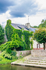 View of Quimperle (Kemperle), a historic town built around two rivers, the Isole and Elle rivers...