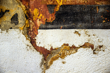 Macro Photograph of Peeling Paint on an Ancient Building