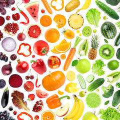 Background of fruits and vegetables