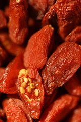 closeup of goji berries