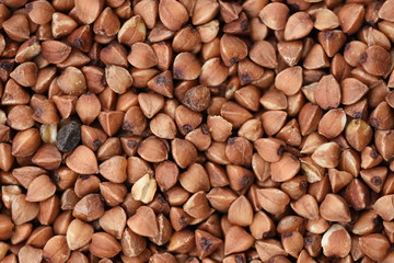 Buckwheat ingredient  detail , macro