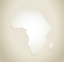 Africa map old paper background vector