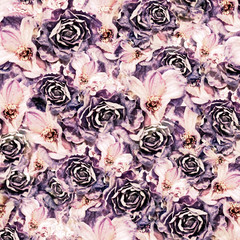 Floral pattern, seamless pattern with effect on it.
