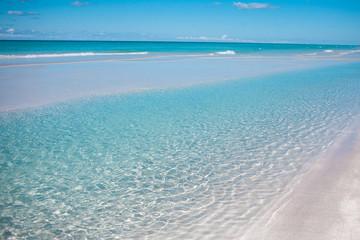  Beautiful blue sea, rest on  tropical island