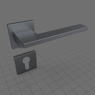 Door handle and keyhole