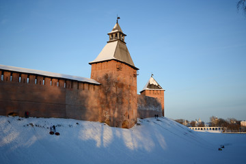 Spasskaya and Palace towers of the Novgorod Kremlin