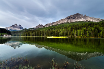 Spring mountains panorama of Italian Alps. Dolomites.