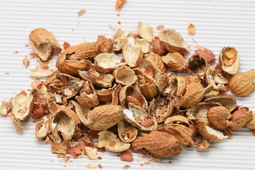 Peanut shell  isolated on white 