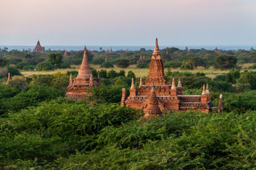 Skyline of temples in Bagan, Myanmar