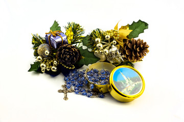 Christmas abstraction on white background