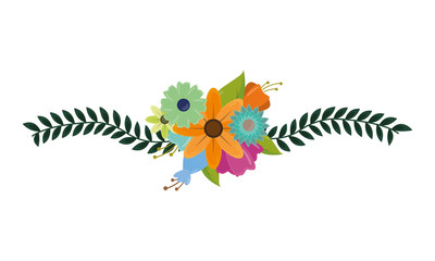 delicate flowers leaves