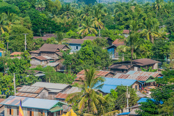 Aerial view of Bago, Myanmar