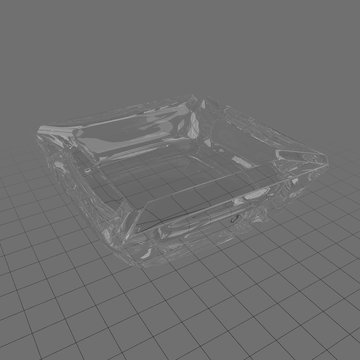 Empty glass ashtray