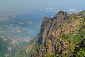 Fototapeta premium View from Mt Zwegabin near Hpa An, Myanmar