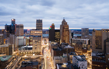 Fototapeta premium Detroit Downtown 