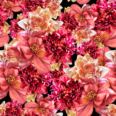 Floral pattern, seamless floral pattern.