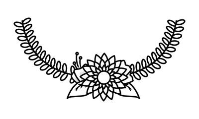 delicate flowers leaves