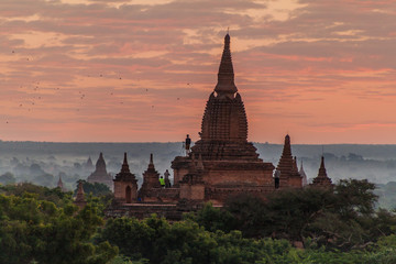 Myauk Guni Temple in Bagan, Myanmar.