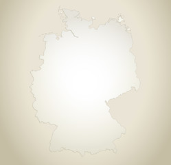 Germany map old paper background vector