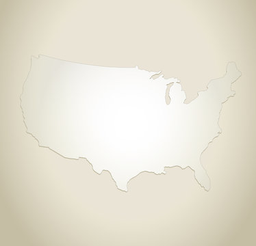 USA map old paper background vector