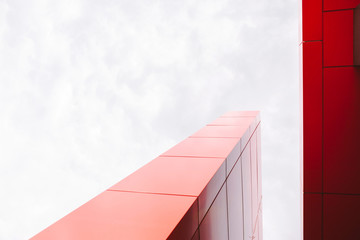 Architecture modern finance  building with geometric line. Concept of successful building.