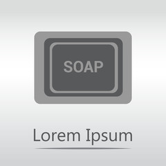 Soap vector icon. Soap icon. Bath soap vector icon