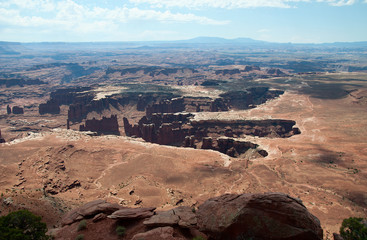 Fototapeta na wymiar Stone formation seen from higher view point in Canyon Lands, USA