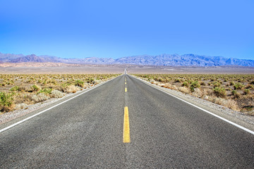 Straight road Death Valley