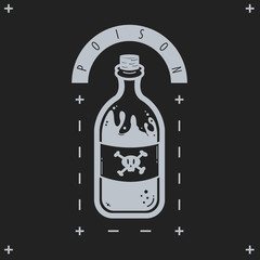 Poison Skull Bottle Logo
