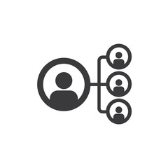 social network icon, people network illustration. vector, eps 10