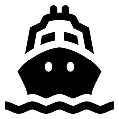 Ship Ocean Liner Vector Icon.eps