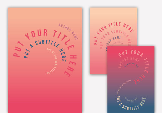 Typographic Book Cover Layouts with Gradients
