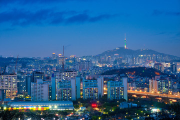 Seoul night view, South Korea