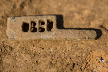 Ancient Roman bronze key door-lock bolt. The metal mechanism from a Roman wooden cabinet or door.