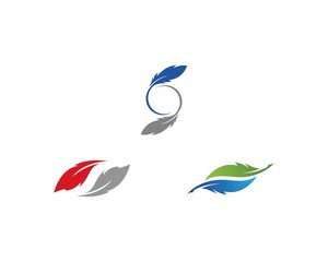Fototapeta premium feather logo vector