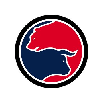 Bull And Bear Vector Logo 