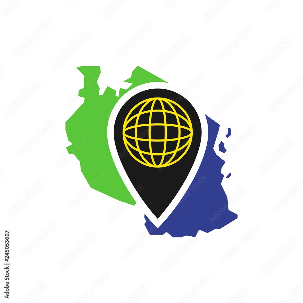 Canvas Prints tanzania map vector logo.