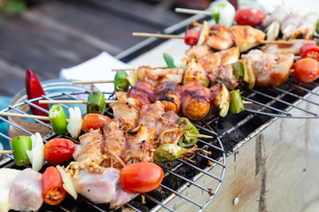 Bar-B-Q, Barbecue prepared for grilling