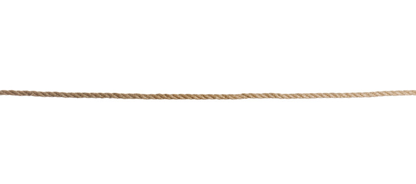 Old rope on white background. Simple design