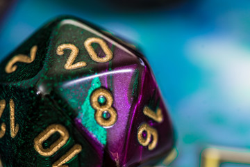 20 sided die with roll of 20