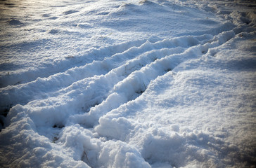 Obraz premium Snow drifts in winter