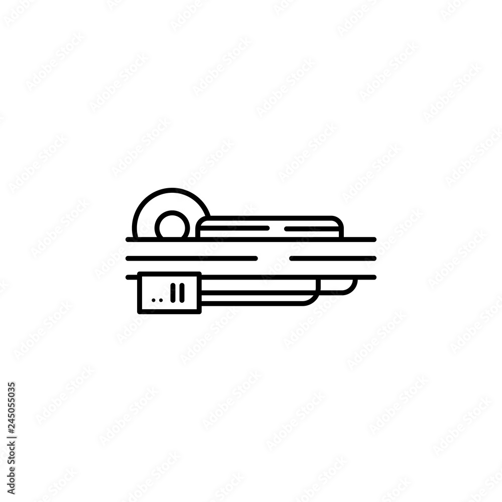 Poster factory, woodcutter icon. element of production icon for mobile concept and web apps. thin line fact