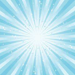 Scratched Abstract background. Soft light Blue Cyan rays background. Vector