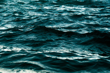 Fototapeta premium Rough sea during bad weather symbolising dangerous