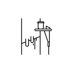 factory, paint, production icon. Element of production icon for mobile concept and web apps. Thin line factory, paint, production icon can be used for web and mobile