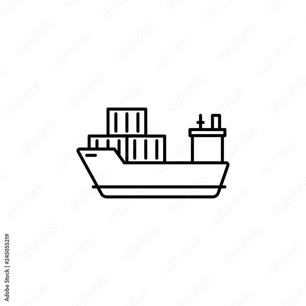 Poster factory, cargo icon. element of production icon for mobile concept and web apps. thin line factory, 