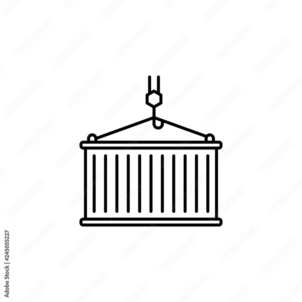 Poster factory, cargo icon. element of production icon for mobile concept and web apps. thin line factory, 